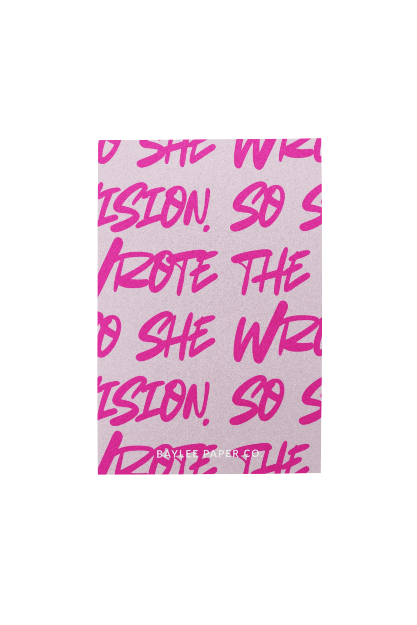 she wrote the vision | 150-page lined notebook